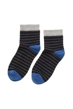 STRIPED SHORT CREW SOCK BY LITTLE RIVER SOCK MILL