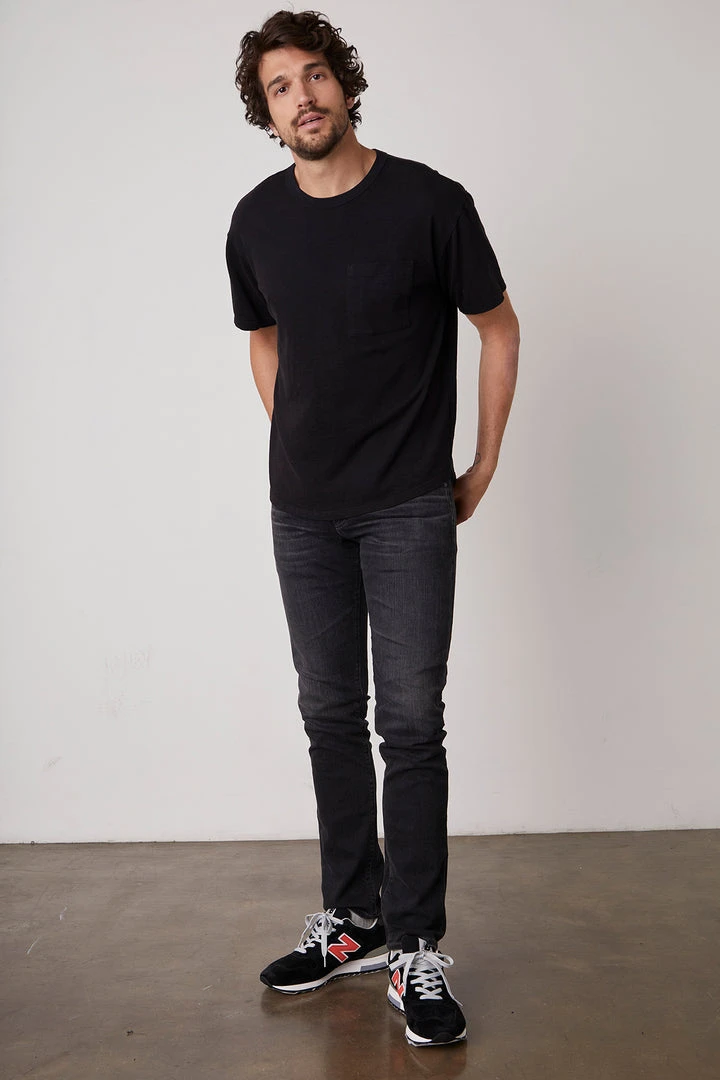 Velvet By Graham & Spencer Mens ERIK SUEDED SLUB POCKET TEE 2 Velvet By Graham & Spencer Mens ERIK SUEDED SLUB POCKET TEE