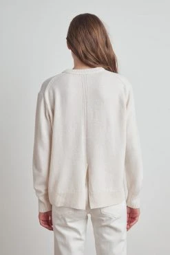 Velvet By Graham & Spencer CLARISSA WOOL BLEND SPLIT HEM SWEATER Womens