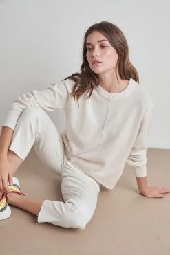 Velvet By Graham & Spencer CLARISSA WOOL BLEND SPLIT HEM SWEATER Womens