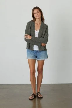 Velvet By Graham & Spencer Womens TERRAH OPEN FRONT CARDIGAN