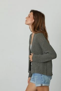 Velvet By Graham & Spencer Womens TERRAH OPEN FRONT CARDIGAN