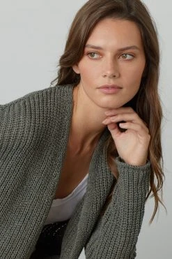 Velvet By Graham & Spencer Womens TERRAH OPEN FRONT CARDIGAN