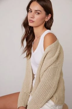 Velvet By Graham & Spencer Womens TERRAH OPEN FRONT CARDIGAN