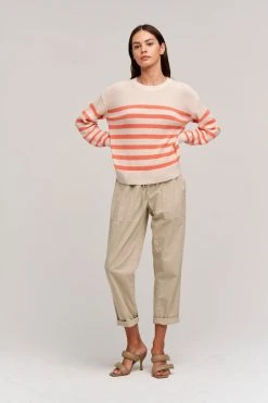 Velvet By Graham & Spencer Womens WREN TEXTURED COTTON SWEATER