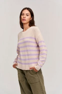 Velvet By Graham & Spencer Womens WREN TEXTURED COTTON SWEATER