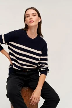 Velvet By Graham & Spencer Womens WREN TEXTURED COTTON SWEATER