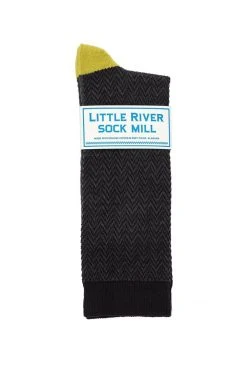 Accessories TEXTURED HERRINGBONE CREW SOCK BY LITTLE RIVER SOCK MILL