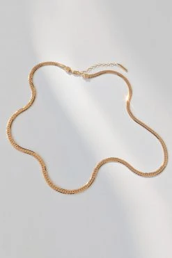 DANI GOLD HERRINGBONE CHAIN BY THATCH Womens