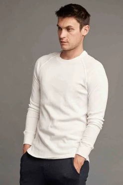 Velvet By Graham & Spencer SONNY THERMAL KNIT RAGLAN TEE Mens
