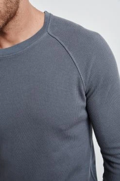 Velvet By Graham & Spencer SONNY THERMAL KNIT RAGLAN TEE Mens