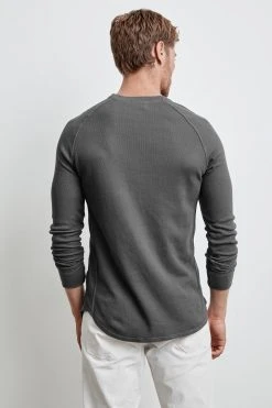 Velvet By Graham & Spencer SONNY THERMAL KNIT RAGLAN TEE Mens