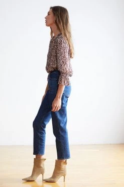 Velvet By Graham & Spencer WILONA PRINTED RUFFLE BLOUSE Womens