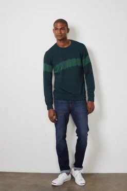 Velvet By Graham & Spencer DEAN LUXE FLEECE TIE DYE PULLOVER