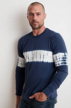 Velvet By Graham & Spencer DEAN LUXE FLEECE TIE DYE PULLOVER