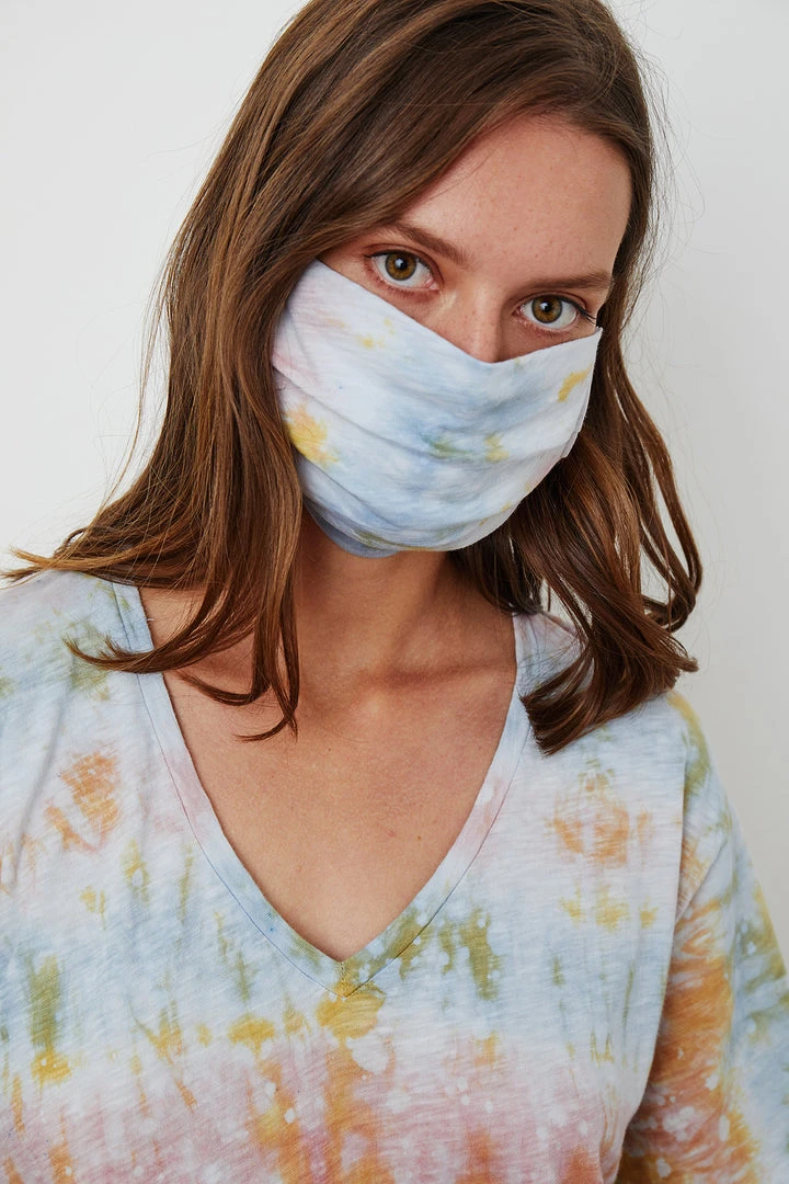 Velvet By Graham & Spencer Womens IZZIE TIE DYE FACE MASK 1 Velvet By Graham & Spencer Womens IZZIE TIE DYE FACE MASK