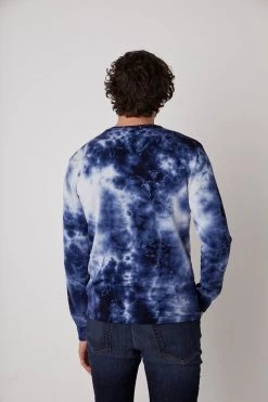 Velvet By Graham & Spencer Mens TREVOR TIE DYE SWEATSHIRT