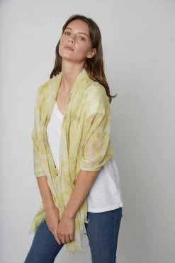 Velvet By Graham & Spencer Womens CHLOE TIE DYE SCARF