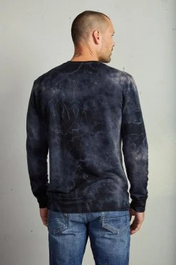 Velvet By Graham & Spencer Mens TREVOR TIE DYE SWEATSHIRT