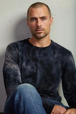 Velvet By Graham & Spencer Mens TREVOR TIE DYE SWEATSHIRT