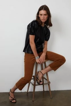 Velvet By Graham & Spencer CANDACE CORDUROY HIGH RISE CROP JEAN Womens