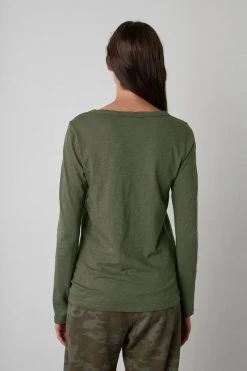Velvet By Graham & Spencer LIZZIE ORIGINAL SLUB LONG SLEEVE TEE Womens