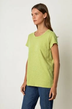 Velvet By Graham & Spencer TILLY ORIGINAL SLUB CREW NECK TEE Womens