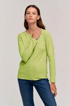 Velvet By Graham & Spencer LIZZIE ORIGINAL SLUB LONG SLEEVE TEE Womens