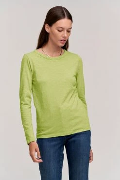 Velvet By Graham & Spencer LIZZIE ORIGINAL SLUB LONG SLEEVE TEE Womens