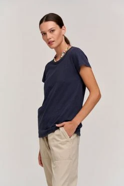 Velvet By Graham & Spencer TILLY ORIGINAL SLUB CREW NECK TEE Womens