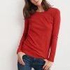 Velvet By Graham & Spencer LIZZIE ORIGINAL SLUB LONG SLEEVE TEE Womens