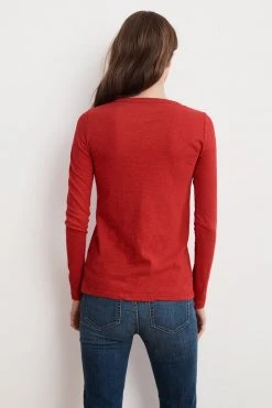 Velvet By Graham & Spencer LIZZIE ORIGINAL SLUB LONG SLEEVE TEE Womens