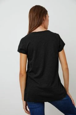 Velvet By Graham & Spencer KIRA ORIGINAL SLUB SCOOP NECK TEE Womens