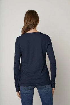 Velvet By Graham & Spencer LIZZIE ORIGINAL SLUB LONG SLEEVE TEE Womens