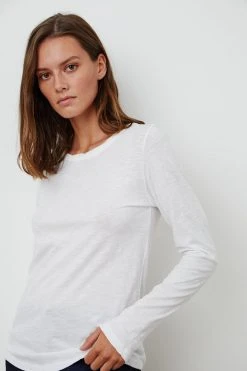 Velvet By Graham & Spencer LIZZIE ORIGINAL SLUB LONG SLEEVE TEE Womens