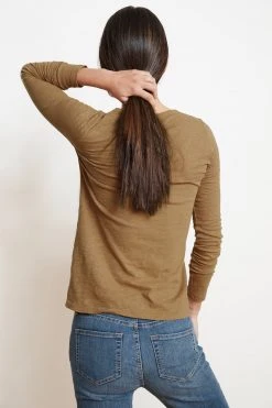 Velvet By Graham & Spencer LIZZIE ORIGINAL SLUB LONG SLEEVE TEE Womens
