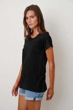 Velvet By Graham & Spencer TILLY ORIGINAL SLUB CREW NECK TEE Womens