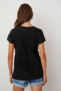Velvet By Graham & Spencer TILLY ORIGINAL SLUB CREW NECK TEE Womens