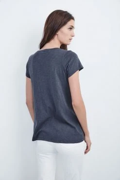 Velvet By Graham & Spencer JILIAN ORIGINAL SLUB V-NECK TEE