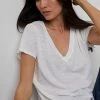 Velvet By Graham & Spencer JILIAN ORIGINAL SLUB V-NECK TEE