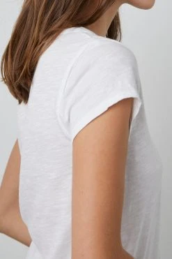 Velvet By Graham & Spencer KIRA ORIGINAL SLUB SCOOP NECK TEE Womens