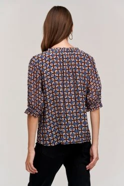 Velvet By Graham & Spencer CADENCE PRINTED BLOUSE