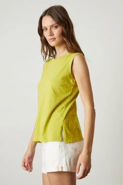 Velvet By Graham & Spencer Womens ELLEN VINTAGE SLUB TANK TOP