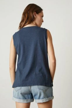 Velvet By Graham & Spencer Womens ELLEN VINTAGE SLUB TANK TOP