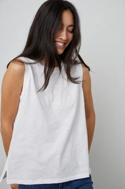 Velvet By Graham & Spencer Womens ELLEN VINTAGE SLUB TANK TOP