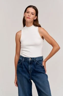 Velvet By Graham & Spencer PAULETTE MOCK NECK TANK TOP Womens