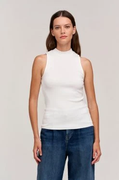 Velvet By Graham & Spencer PAULETTE MOCK NECK TANK TOP Womens