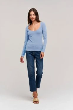 Velvet By Graham & Spencer PEPPA VISCOSE RIB TOP Womens