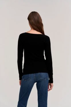 Velvet By Graham & Spencer PEPPA VISCOSE RIB TOP Womens