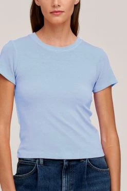 Velvet By Graham & Spencer TAYA FITTED CREW NECK TOP Womens